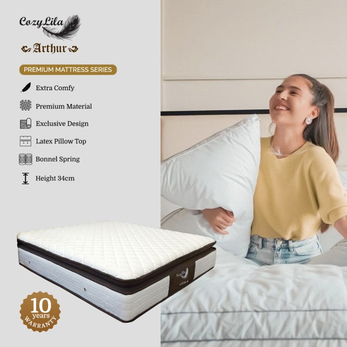 Cozylila Mattress Arthur Pillow Top Latex Spring - Features